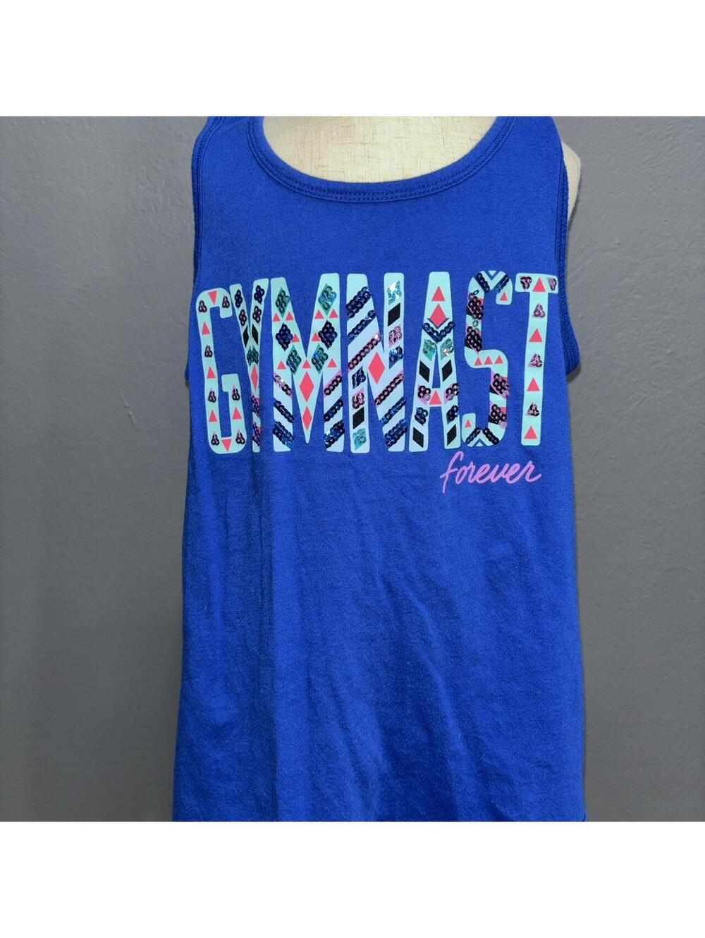 Justice Girls Blue Sleeveless Tank Top Size 8